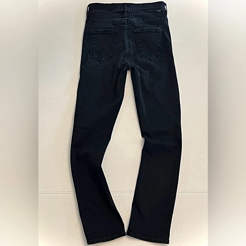 MOTHER THE MID RISE DAZZLER ANKLE BLACK JEANS IN NOT GUILY WASH SIZE 25